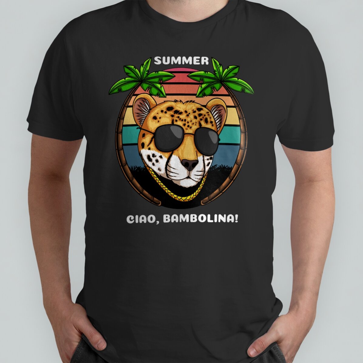 T-shirt en coton personnalisé avec un texte - Jaguar style