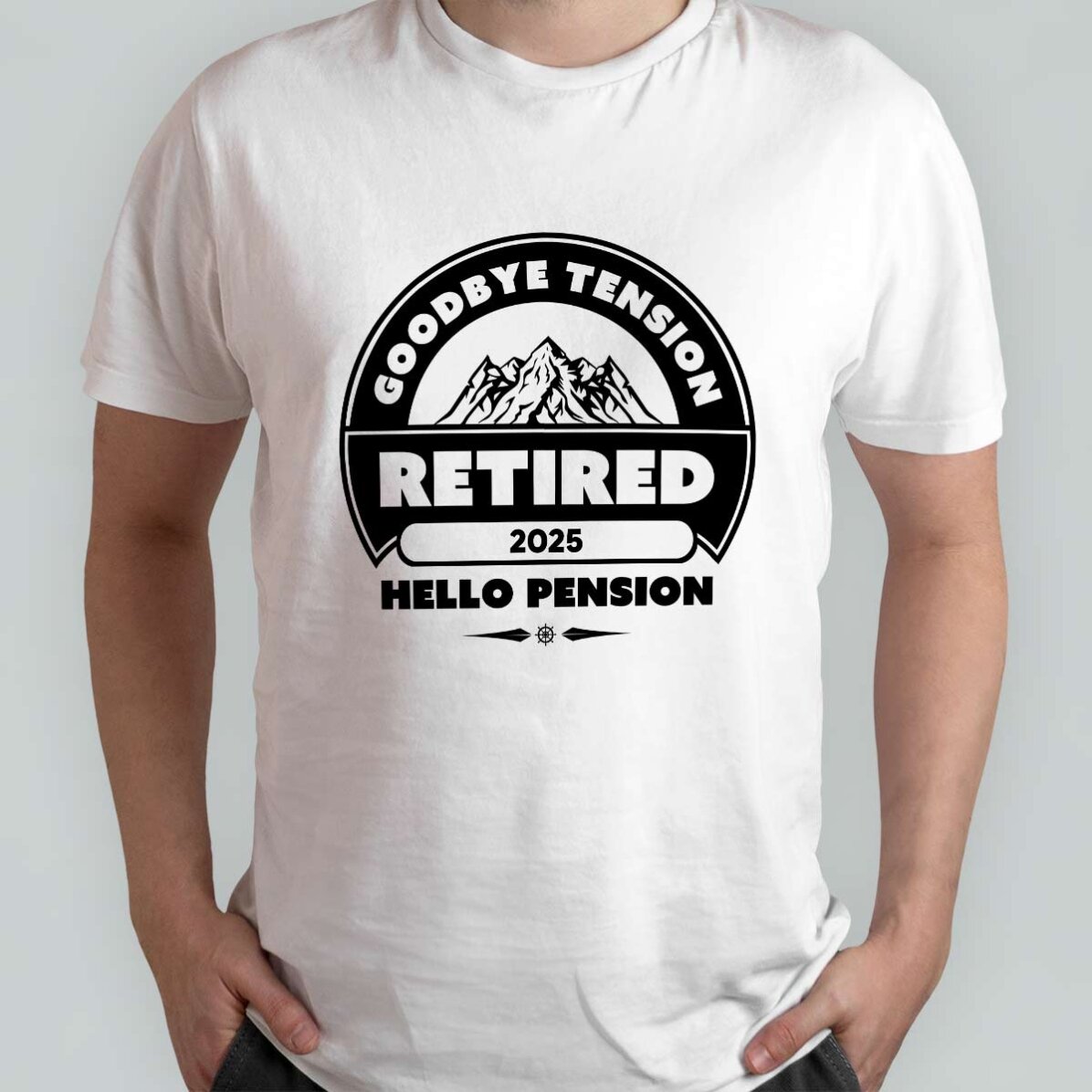 T-shirt en coton personnalisé avec inscription - À la retraite