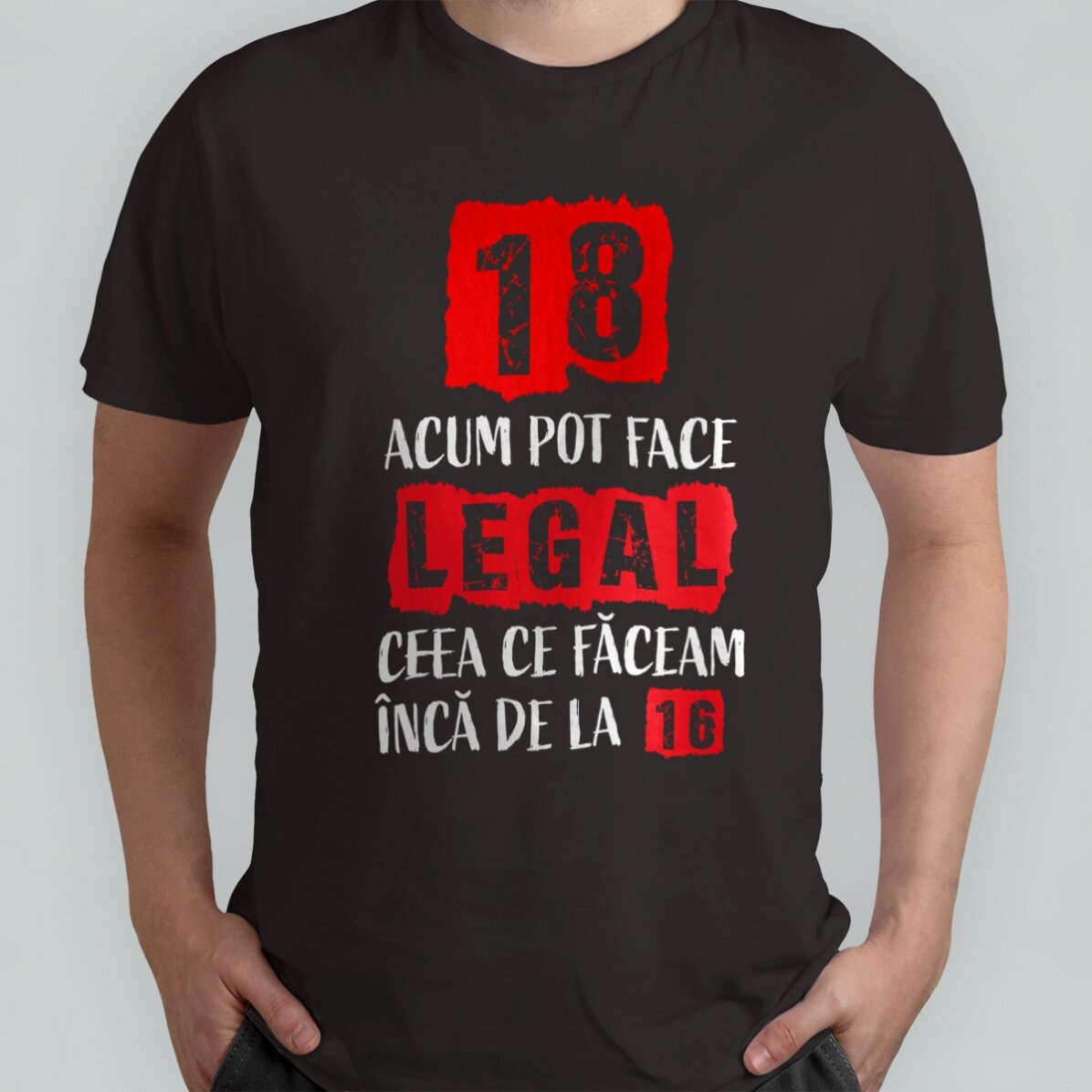 T-shirt en coton personnalisé avec un texte - Majorat