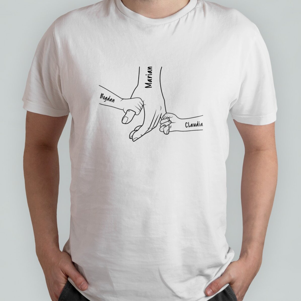 T-shirt en coton personnalisé avec le texte « Toujours près de toi »