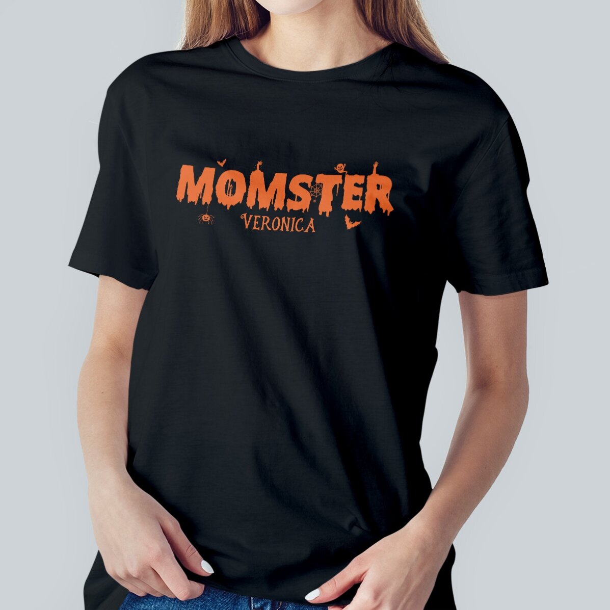 T-shirt en coton personnalisé avec un texte - Momster