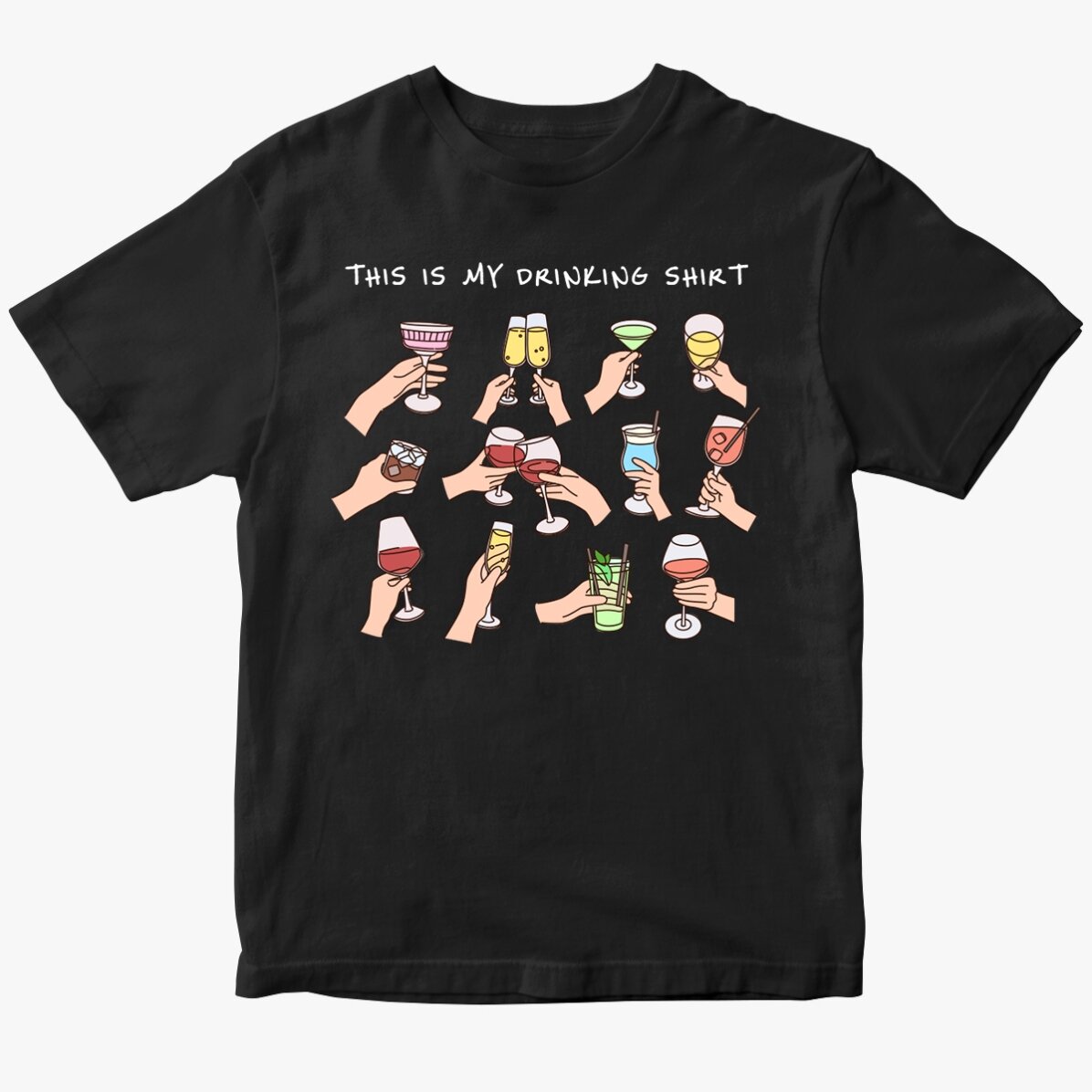 T-shirt en coton personnalisé avec un texte - My drinking shirt