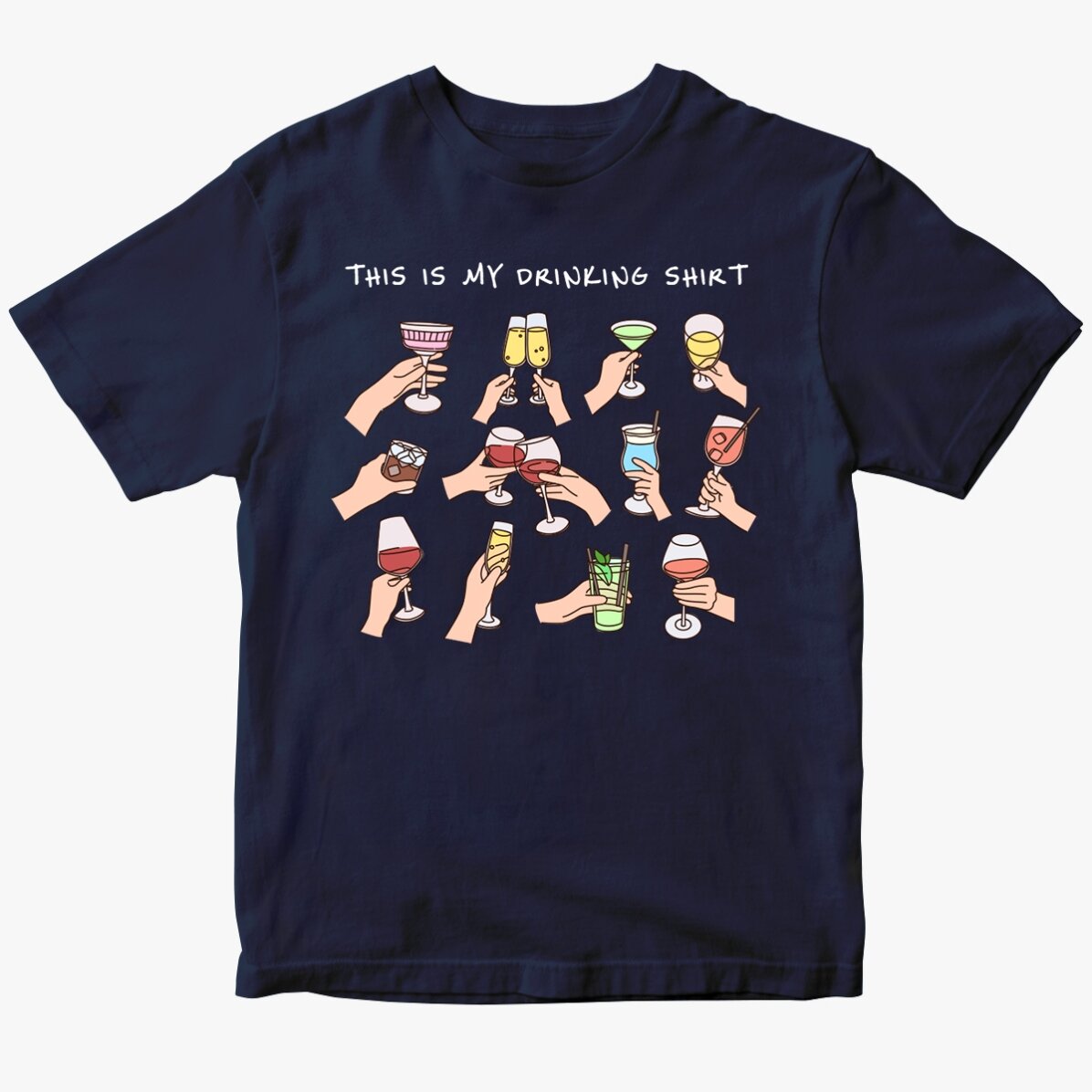 T-shirt en coton personnalisé avec un texte - My drinking shirt