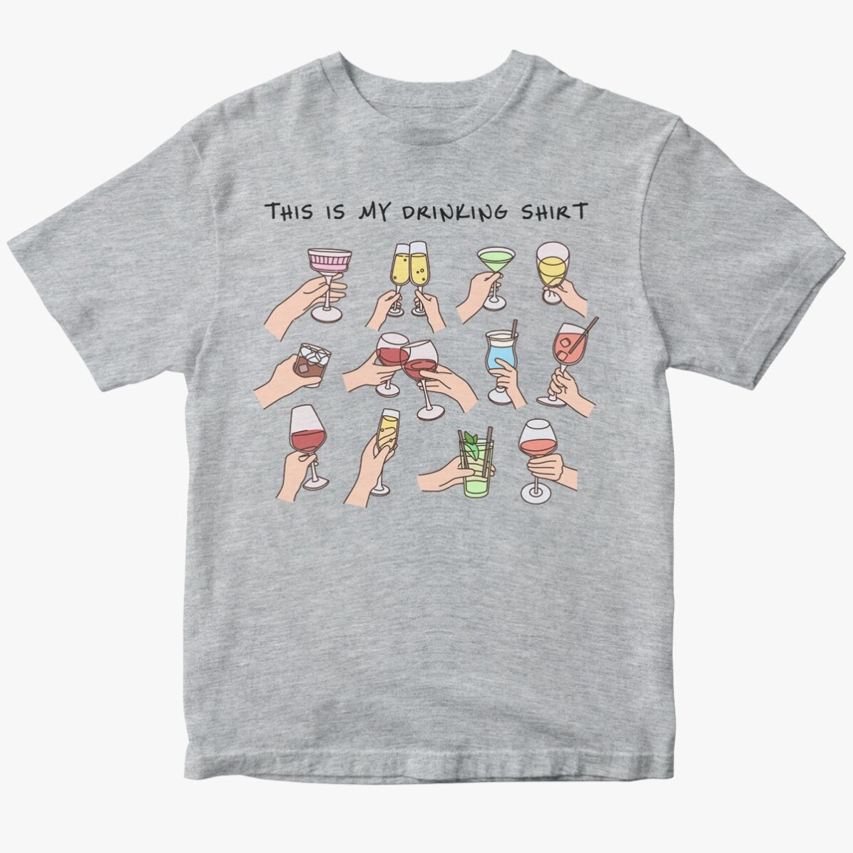 T-shirt en coton personnalisé avec un texte - My drinking shirt