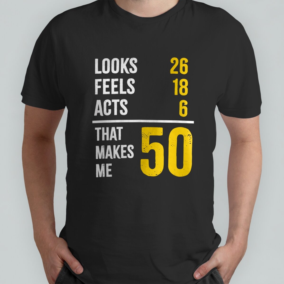 T-shirt en coton personnalisé avec des chiffres - My real age