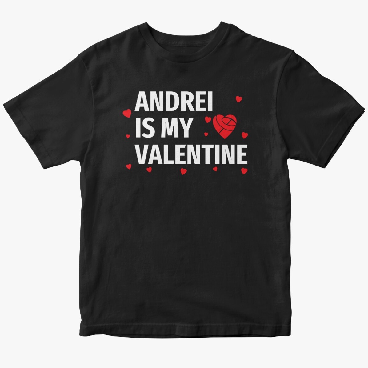 T-shirt en coton personnalisé avec un texte - My valentine