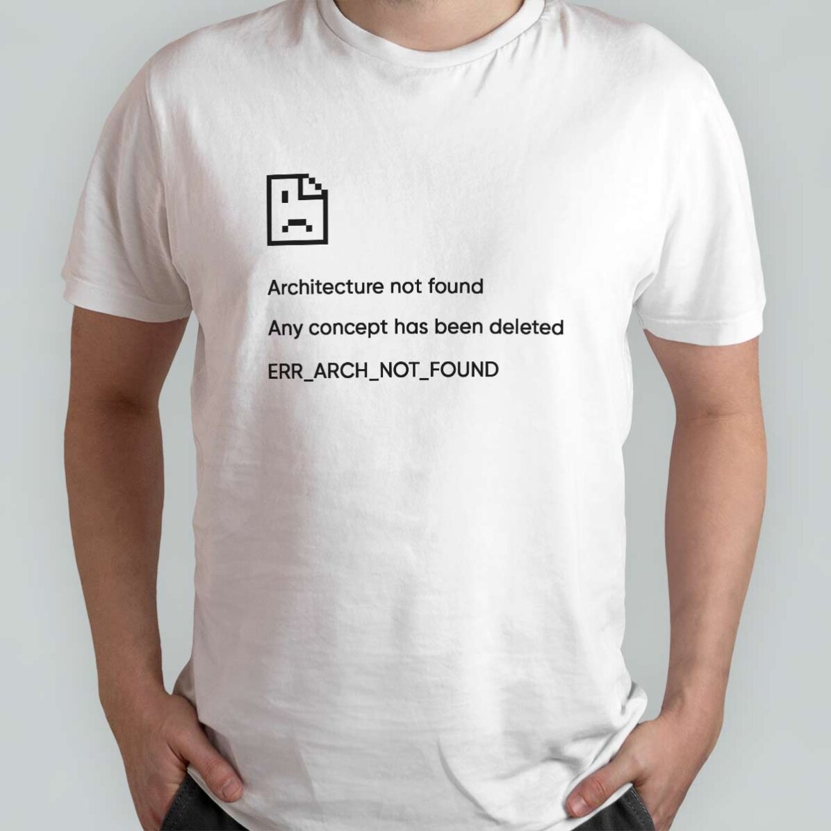 T-shirt en coton personnalisé avec un texte - Not Found