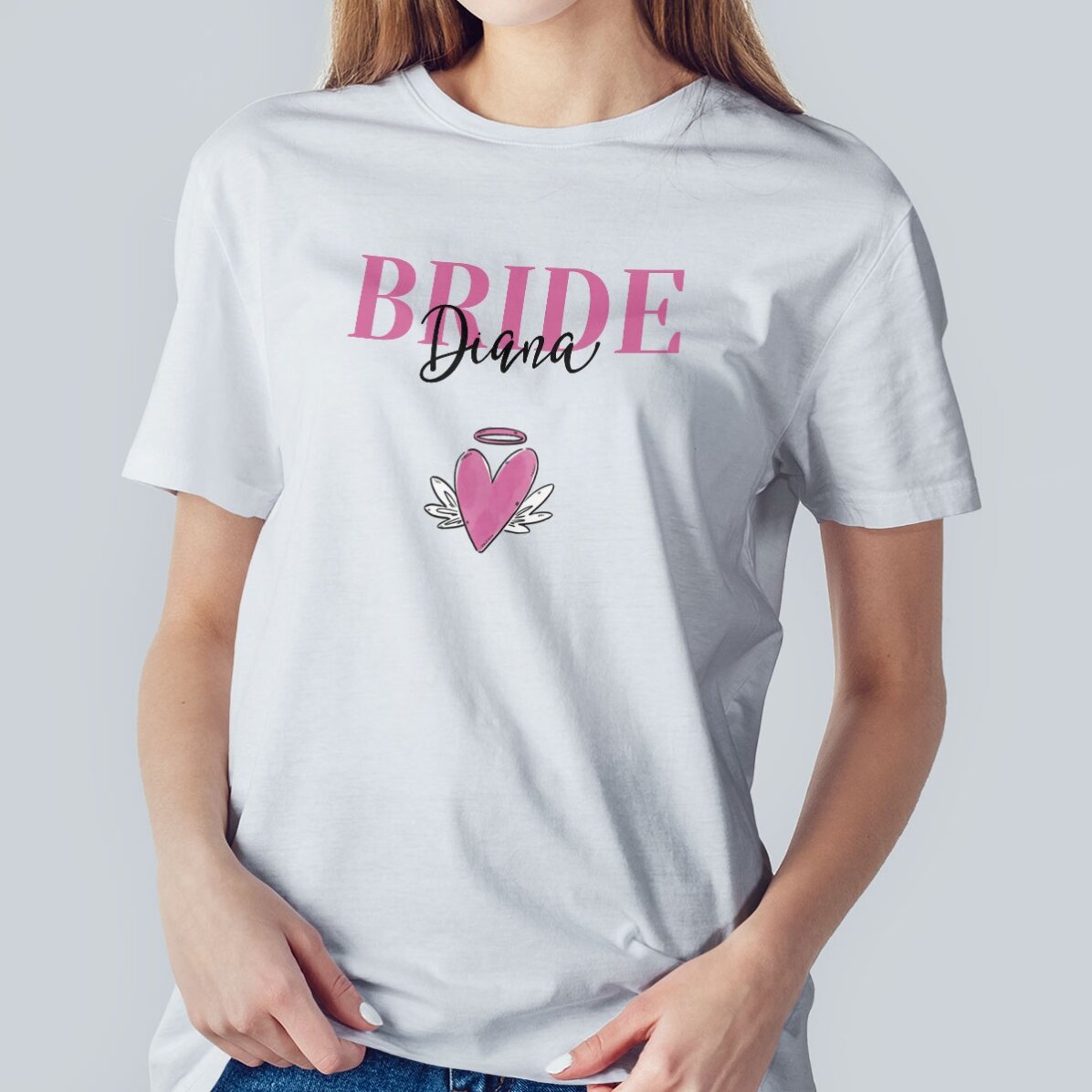 T-shirt en coton personnalisé avec un texte - Mariage