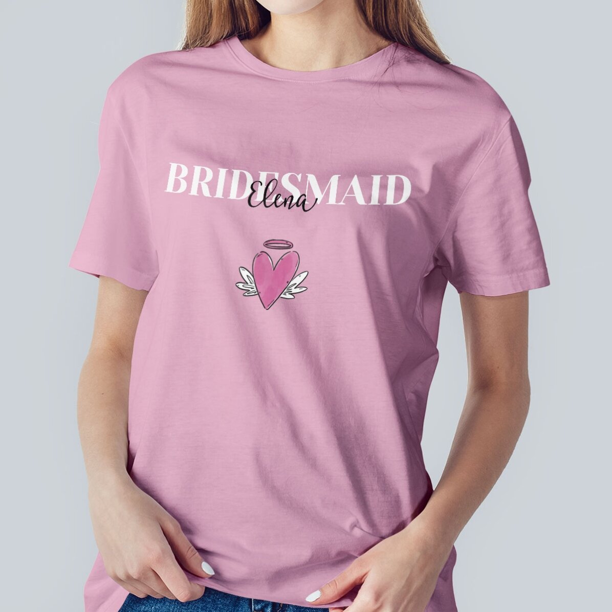 T-shirt en coton personnalisé avec un texte - Mariage