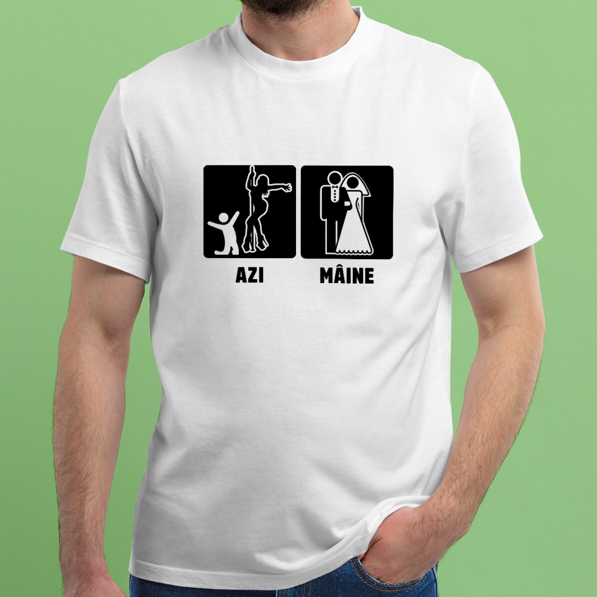 T-shirt en coton personnalisé avec un message pour l