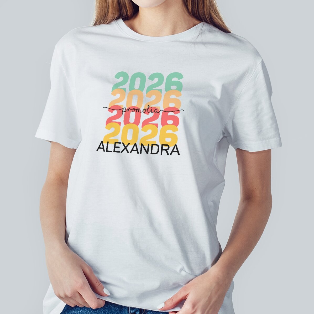T-shirt en coton personnalisé avec un texte - Promotion