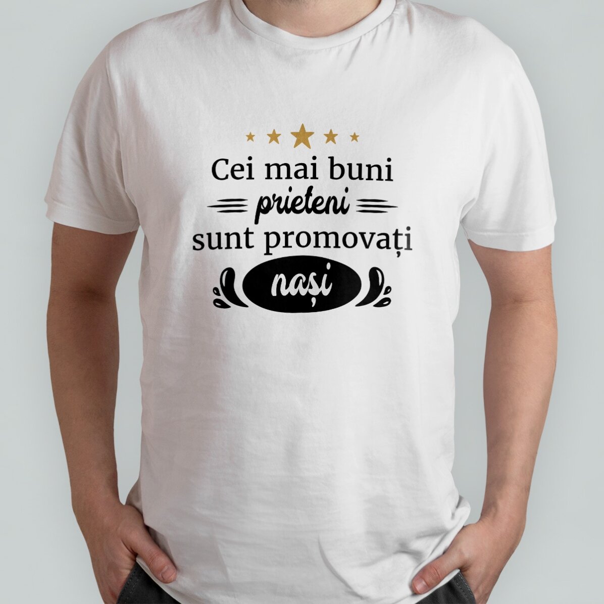 T-shirt en coton personnalisé avec un texte - Promovati nasi