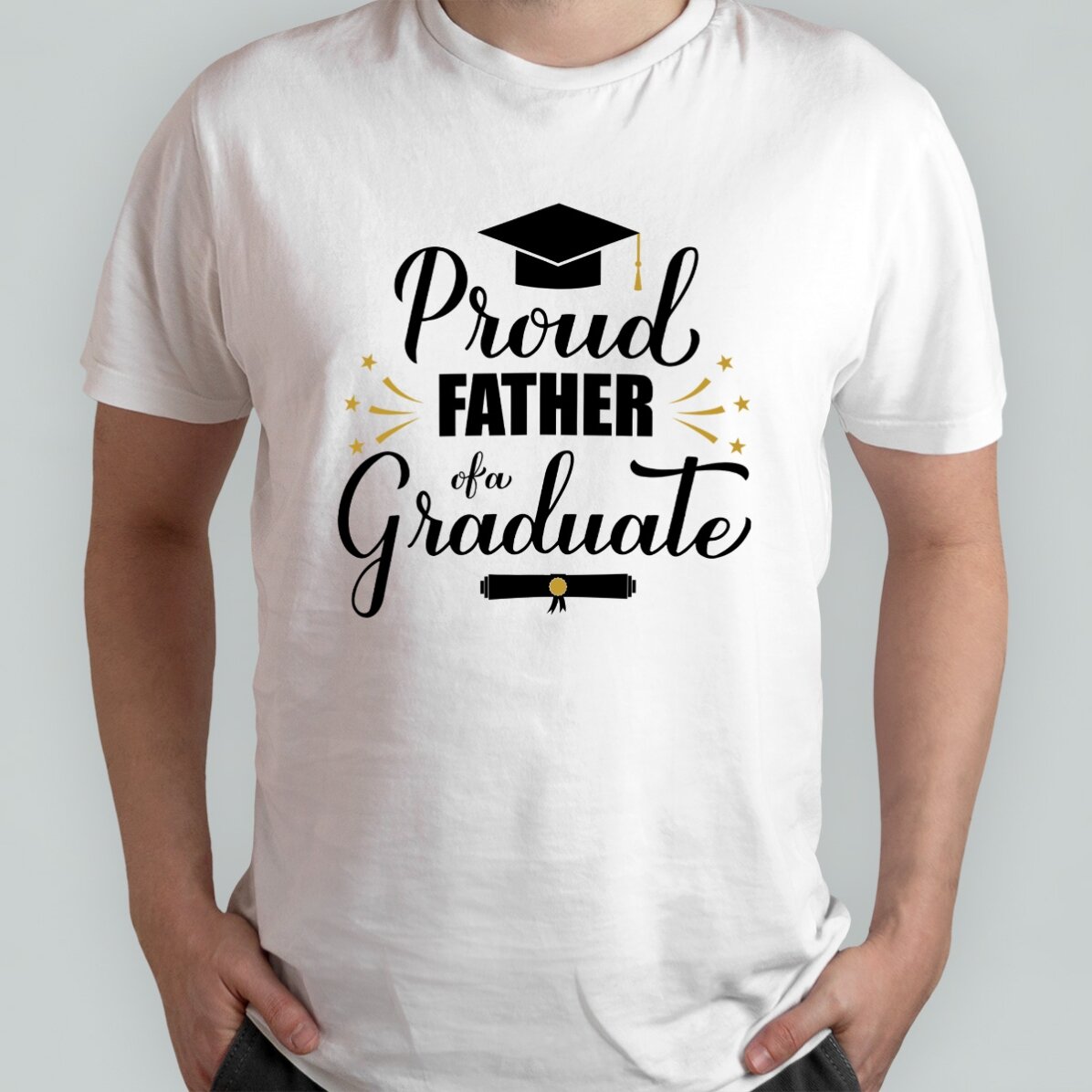 T-shirt en coton personnalisé avec le texte « Proud »