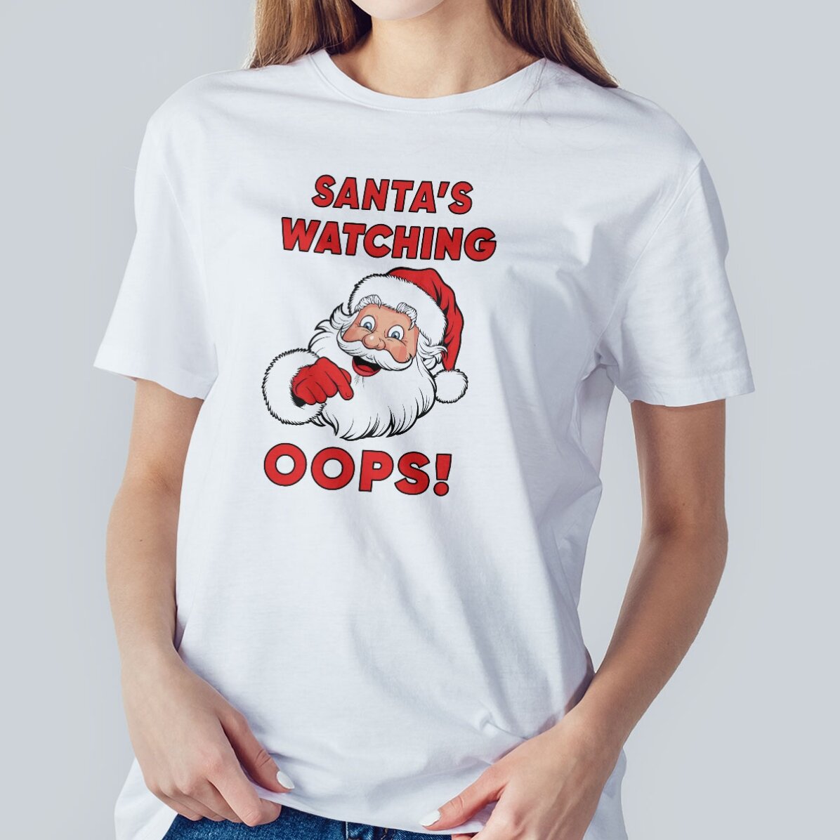 T-shirt en coton personnalisé avec un texte - Santa