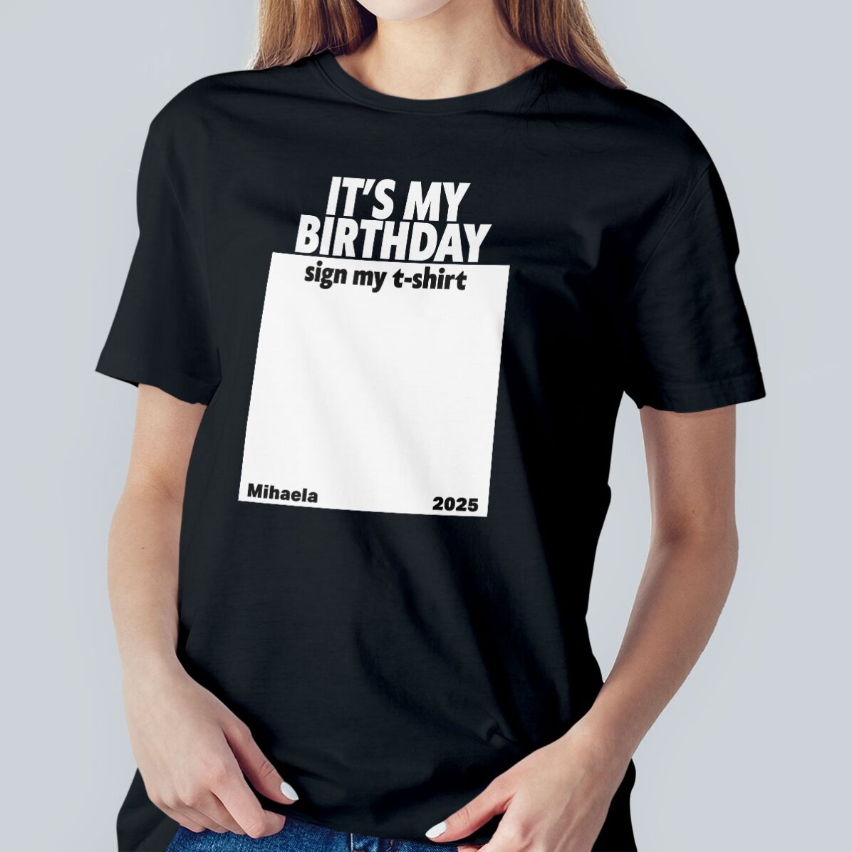 T-shirt en coton personnalisé avec un texte - Sign my shirt