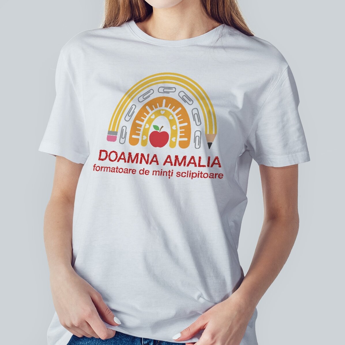 T-shirt en coton personnalisé avec inscription - Super prof