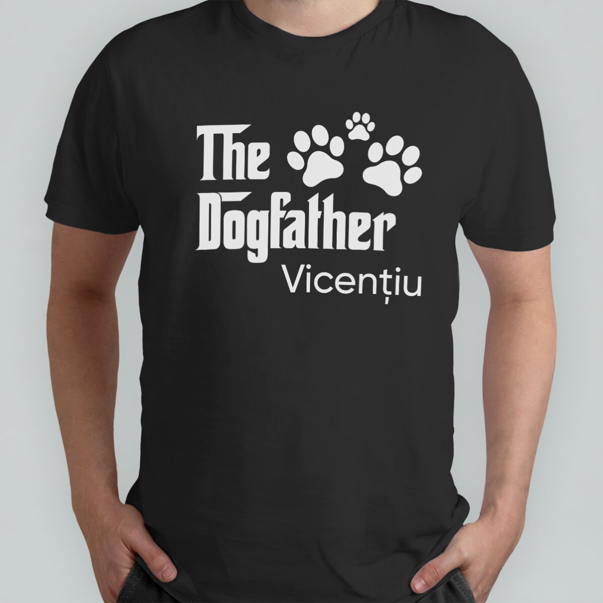 T-shirt en coton personnalisé avec un texte - The Dogfather