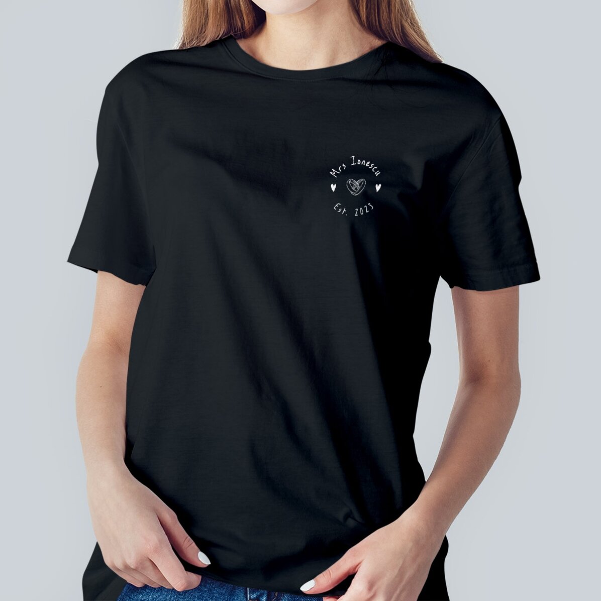 T-shirt en coton personnalisé avec un texte - Alliances