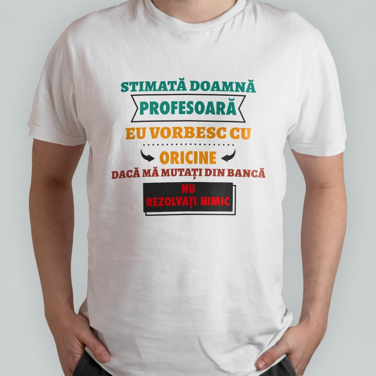 T-shirt en coton personnalisé avec inscription - « Je parle à tout le monde »