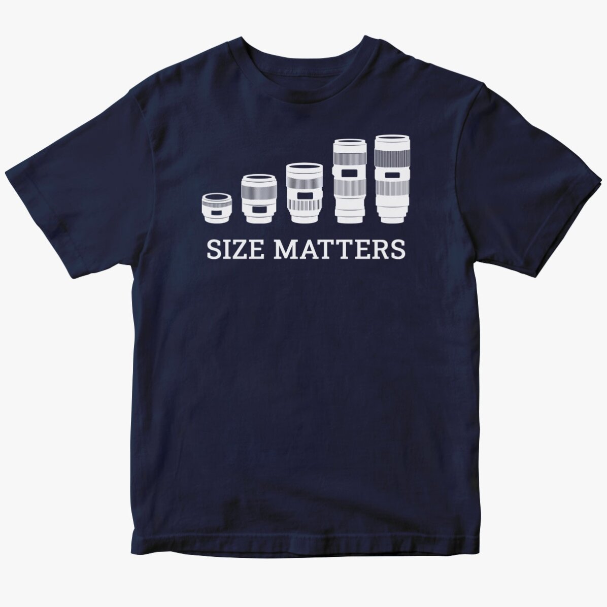 T-shirt en coton personnalisé pour photographe - Size Matters