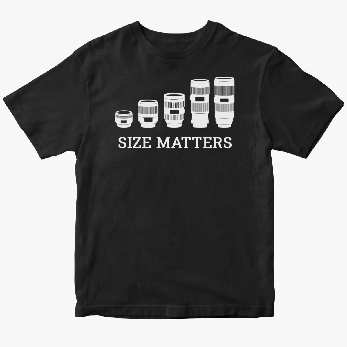 T-shirt en coton personnalisé pour photographe - Size Matters