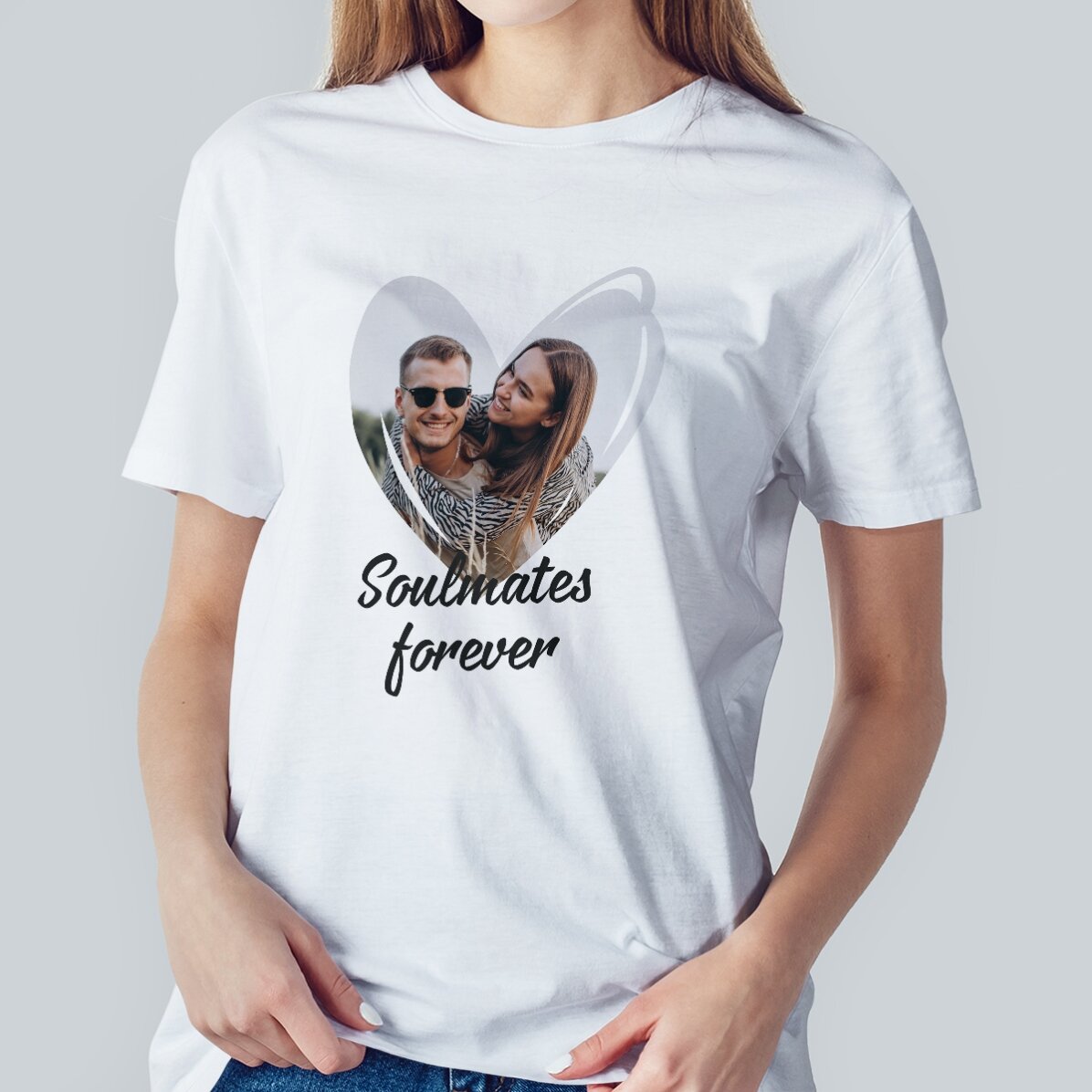 T-shirt personnalisé avec une photo et un texte - Love
