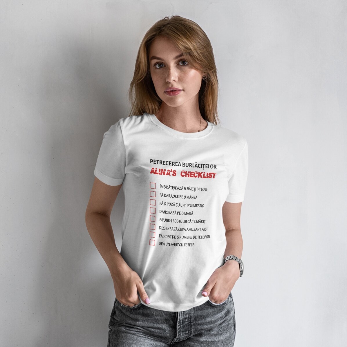 T-shirt personnalisé avec inscription - Checklist