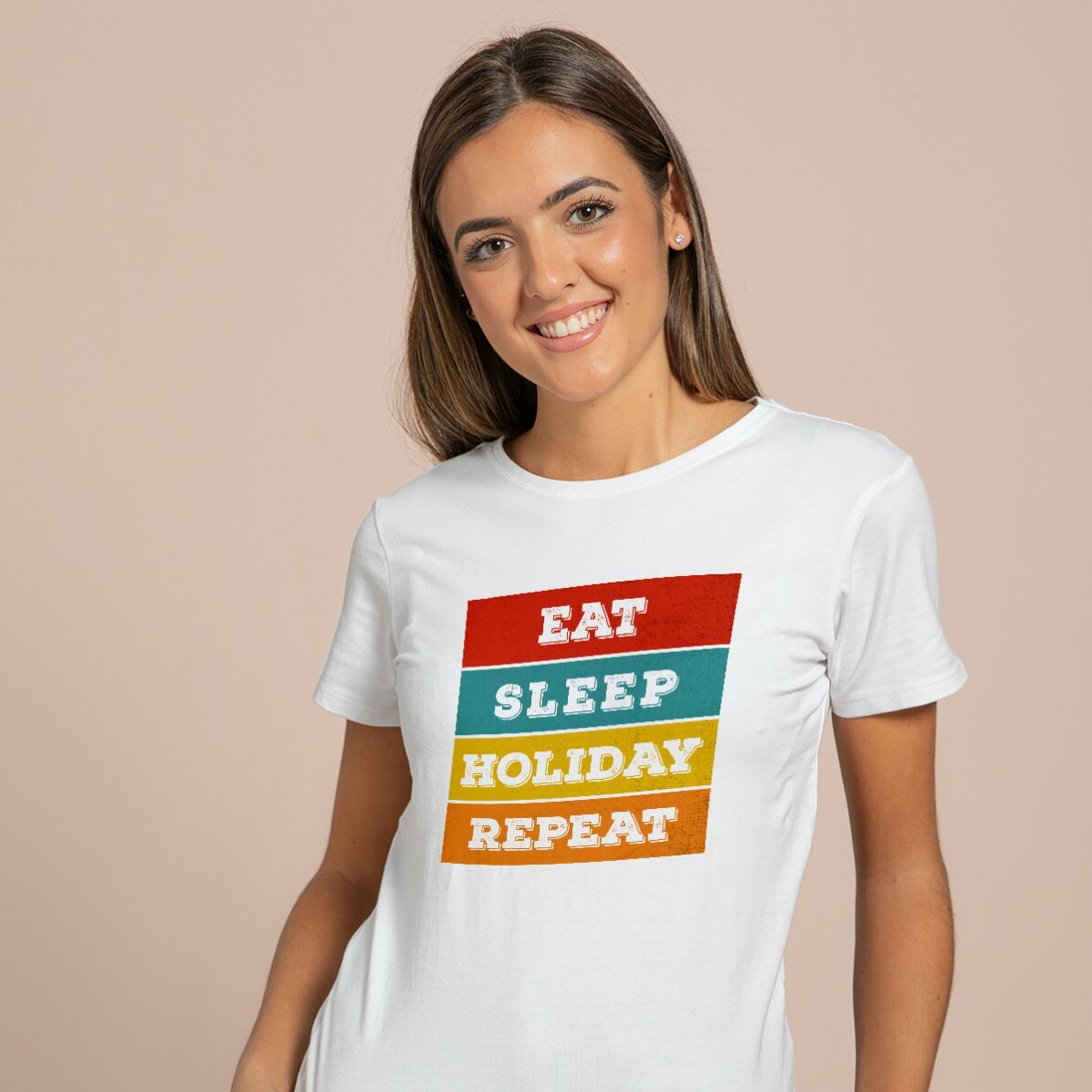 T-shirt personnalisé avec inscription - Eat. Sleep...