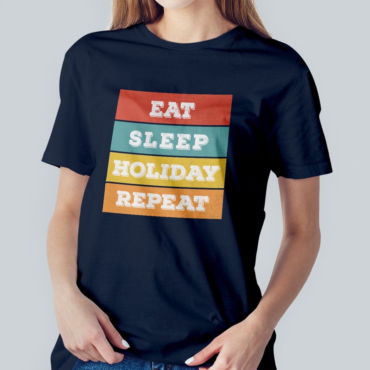 T-shirt personnalisé avec inscription - Eat. Sleep...