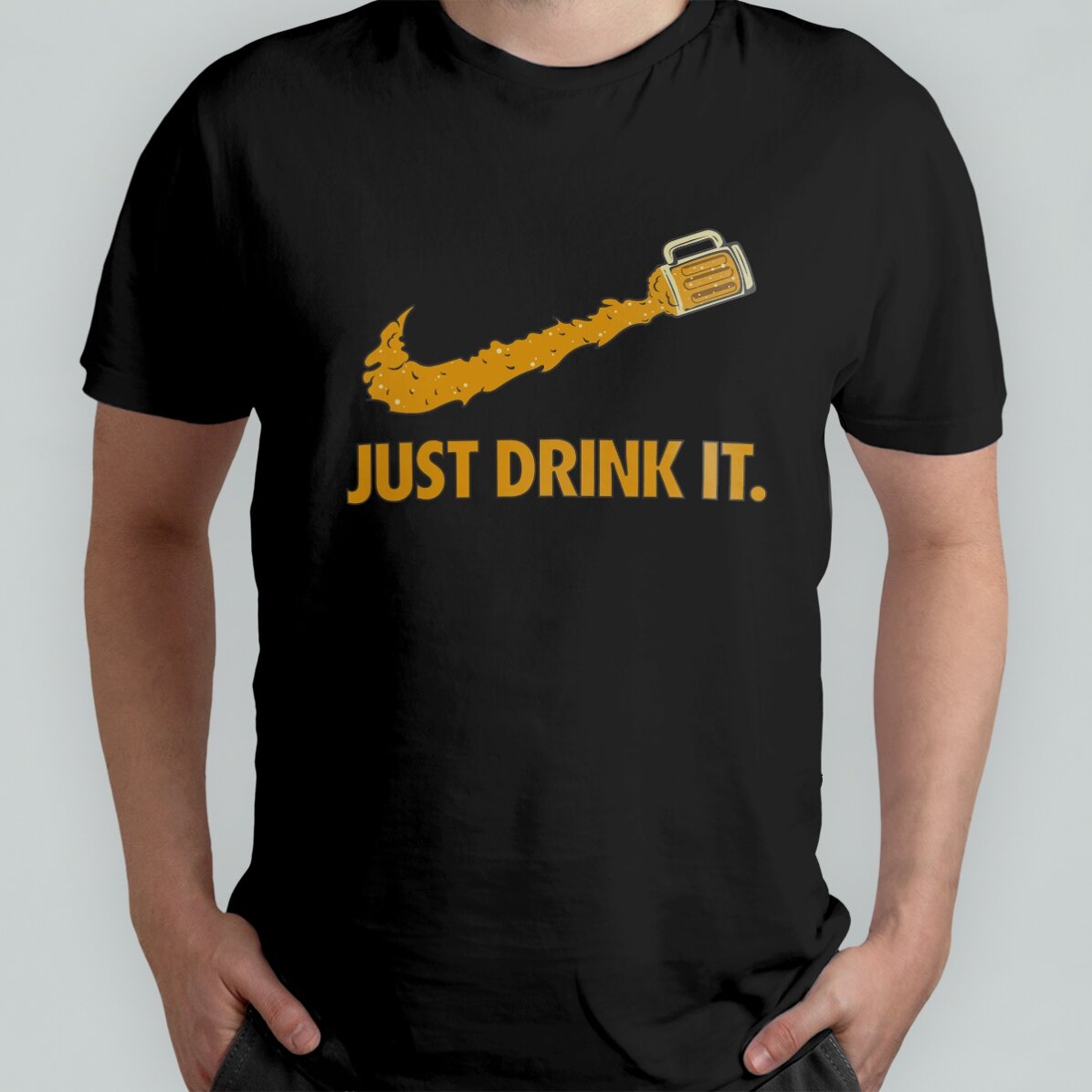T-shirt personnalisé avec inscription - « Just drink it »