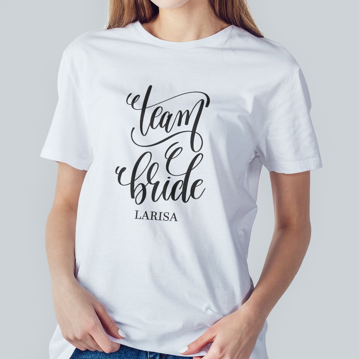 T-shirt personnalisé avec un message pour les futures mariées - Team Bride