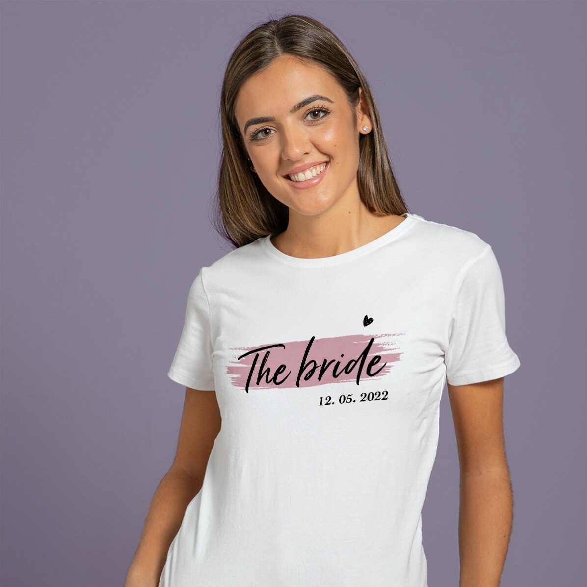 T-shirt personnalisé avec un message pour la mariée et les demoiselles d