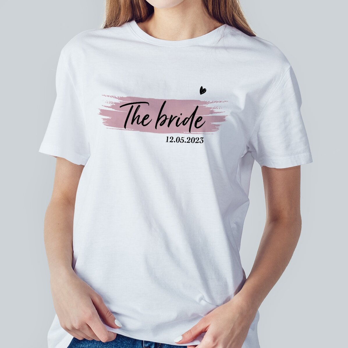 T-shirt personnalisé avec un message pour la mariée et les demoiselles d