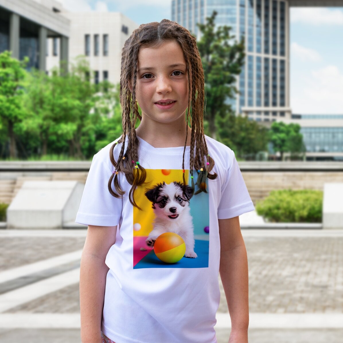T-shirt de sport pour enfants personnalisé avec une photo en portrait