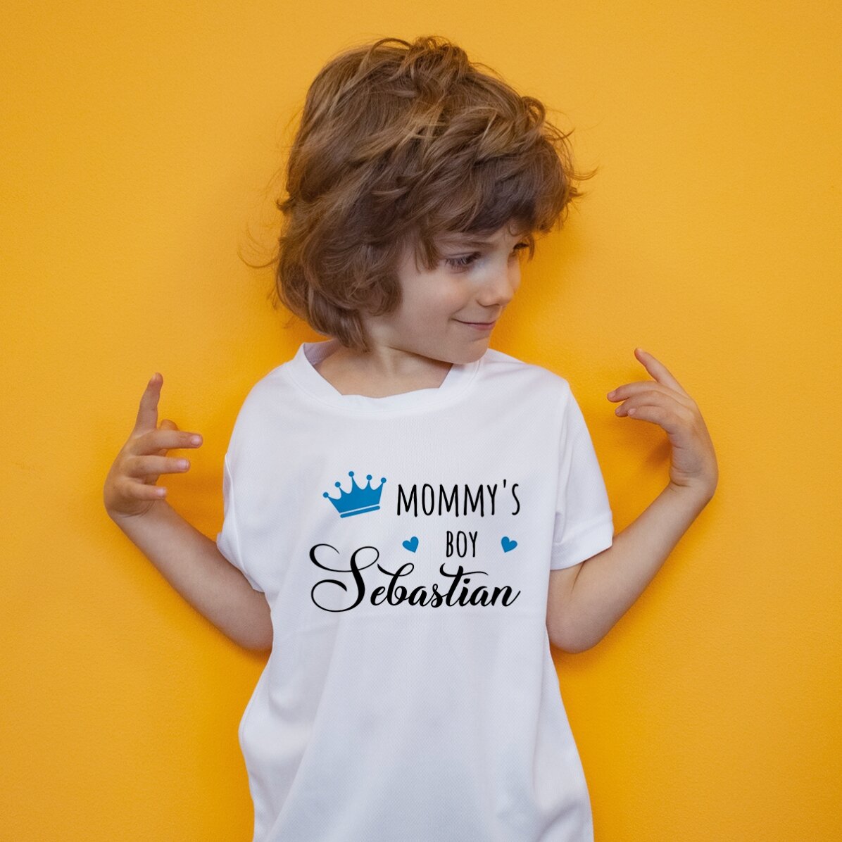 T-shirt de sport pour enfants personnalisé avec un texte - Spécial