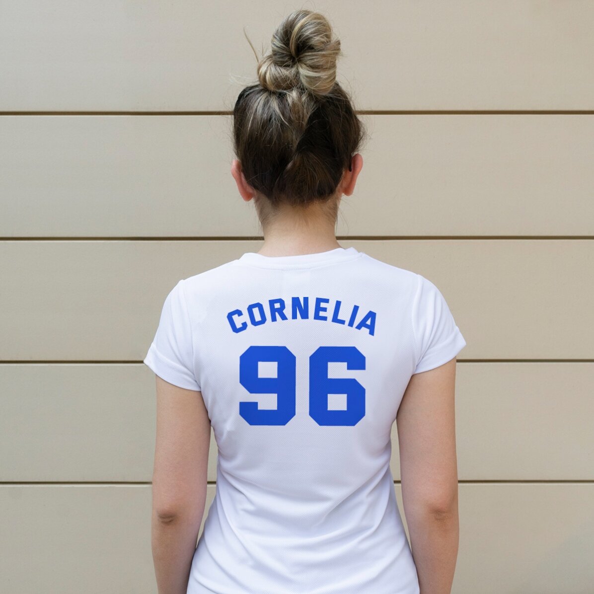 Maillot de sport personnalisé au dos avec nom et numéro - Passionné de football