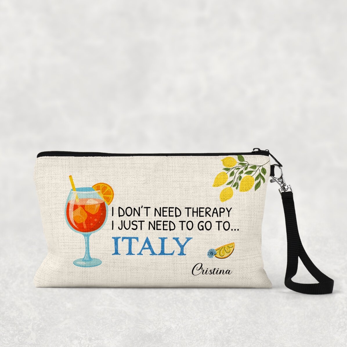 Trousse de maquillage personnalisée avec inscription - Italie