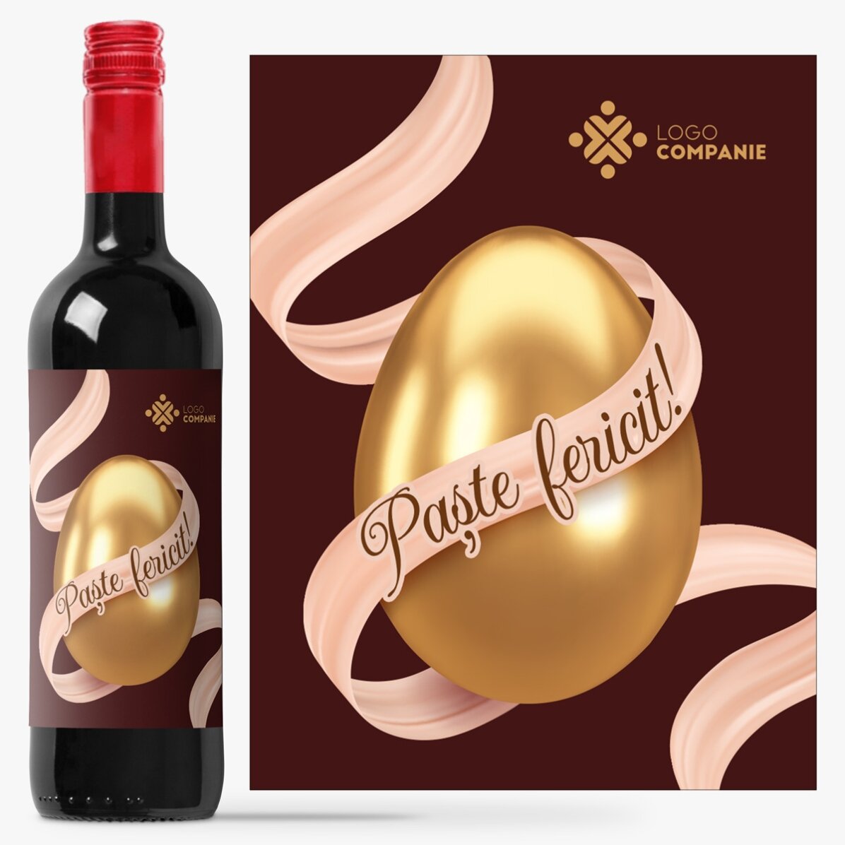 Vin personnalisé avec logo - Joyeuses Pâques