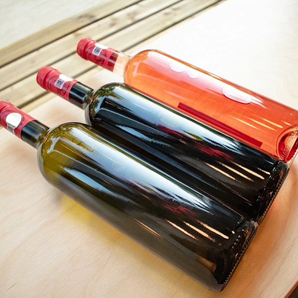 Vin personnalisé avec un message et 3 photos de Noël - HO HO HO