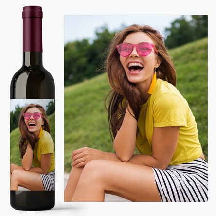 Vin personnalisé avec une photo