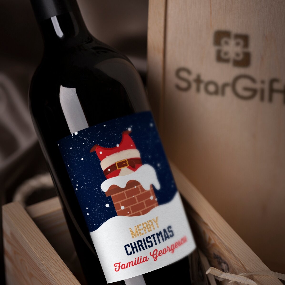 Vin personnalisé avec inscription - À la vôtre !