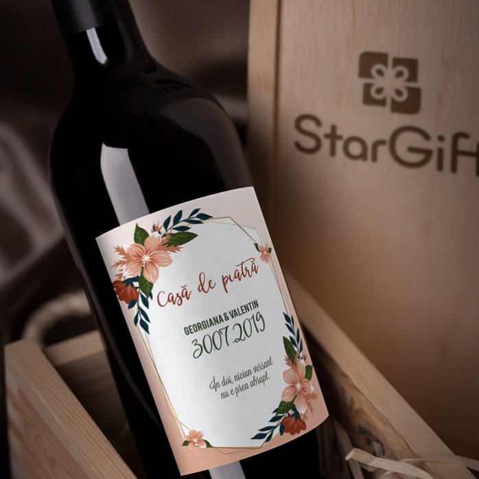 Vin personnalisé avec un message - Mariage