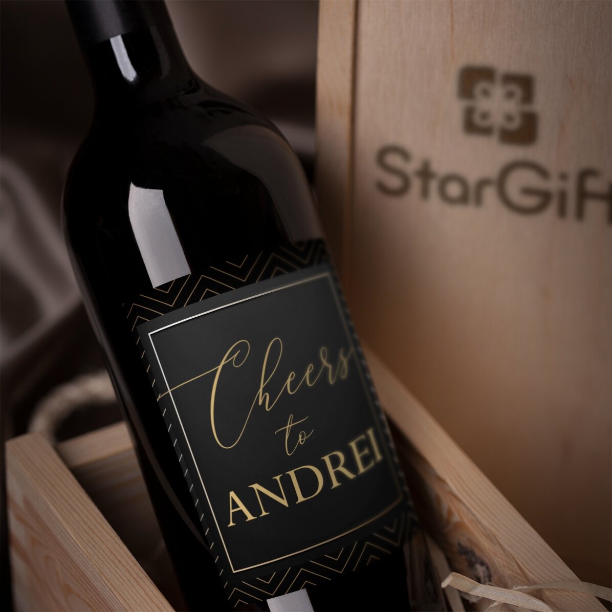 Vin personnalisé avec un message - À la santé de