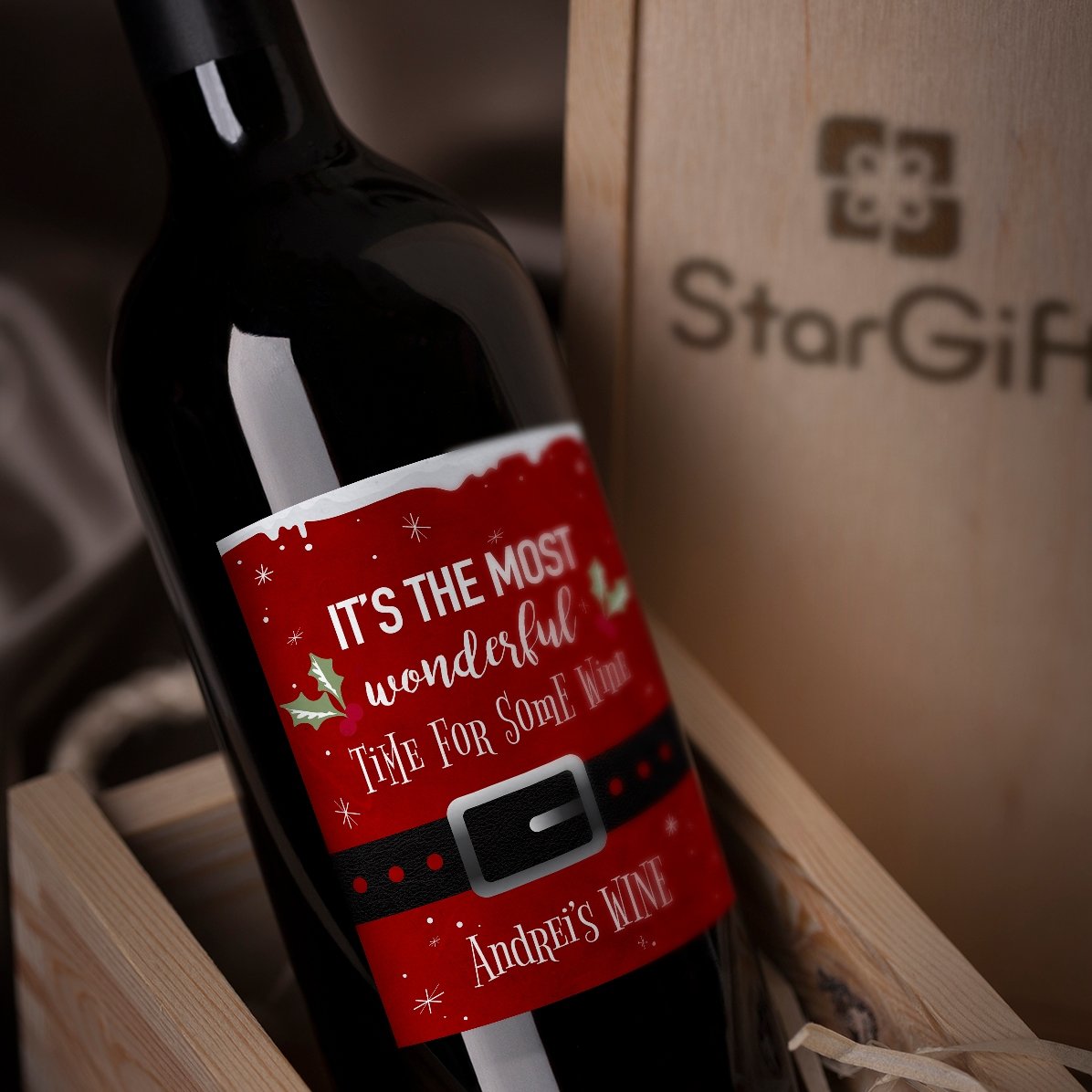 Vin personnalisé avec inscription - « Most wonderful time »