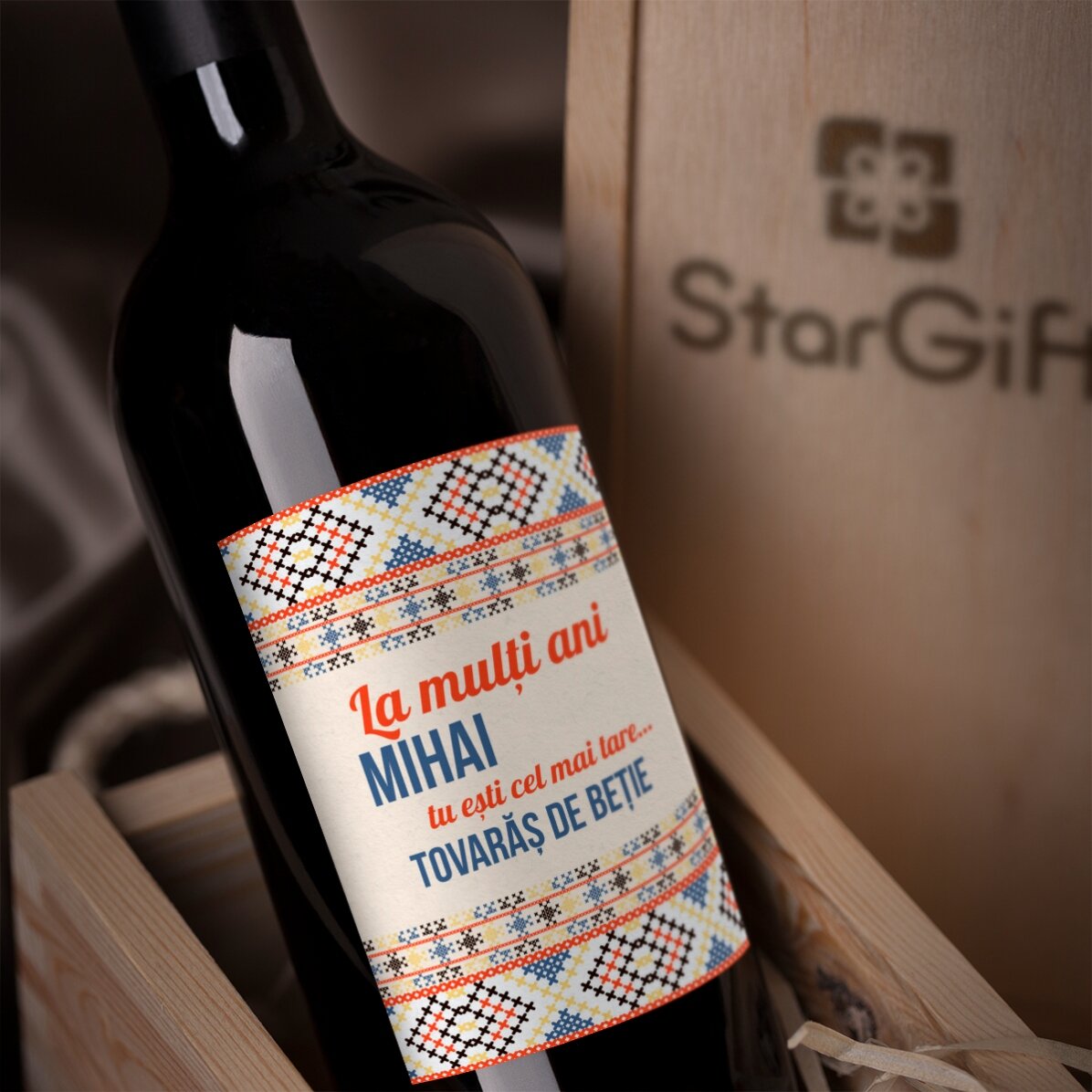 Vin personnalisé avec inscription - Modèle « Traditional »