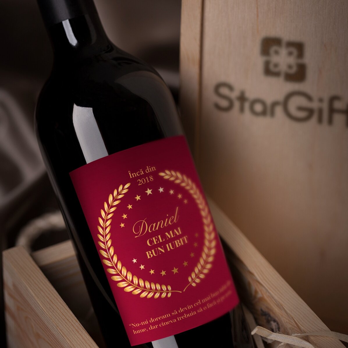 Vin personnalisé avec un message pour mon chéri - Le meilleur des chéris