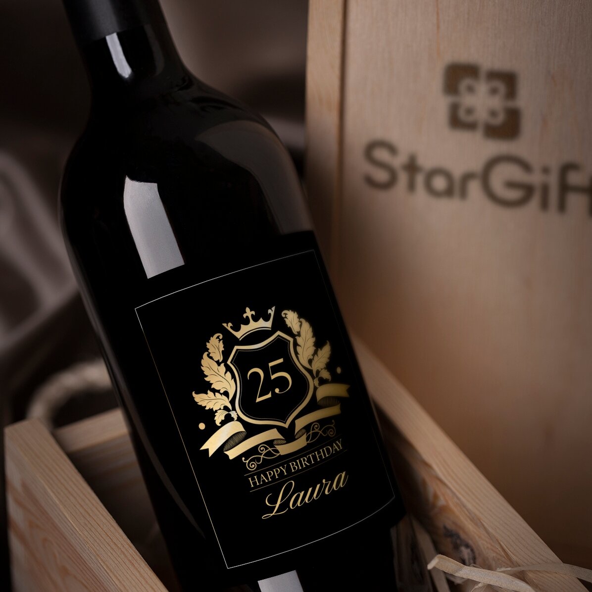 Vin personnalisé avec un message - Royalty