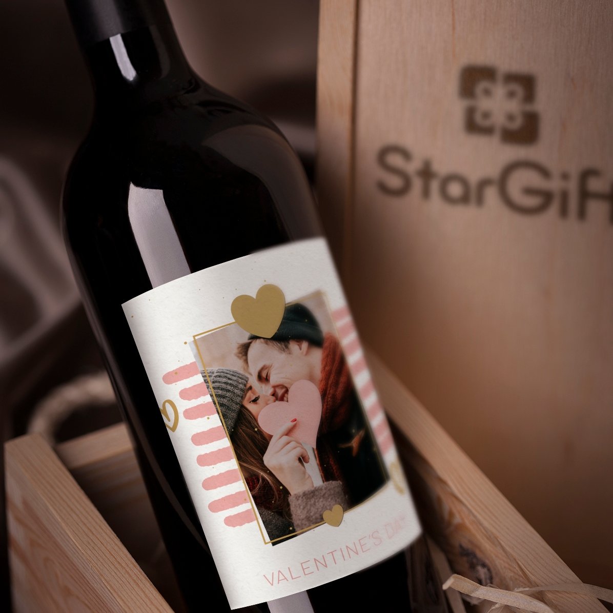 Vin personnalisé avec texte et photo - Together
