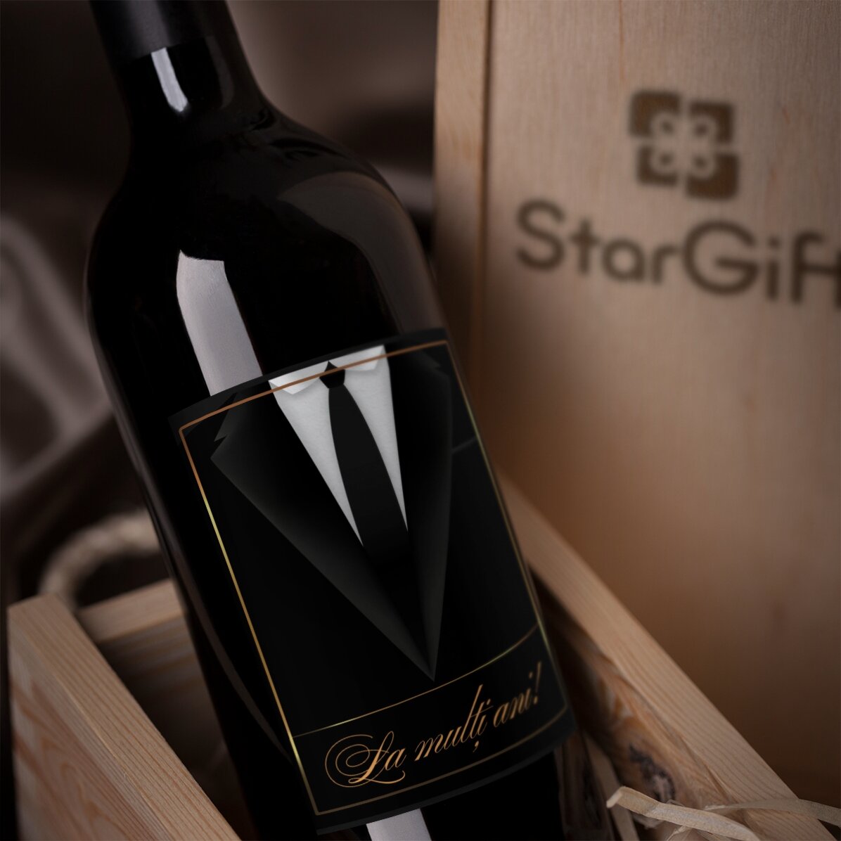 Vin personnalisé - Noir élégant