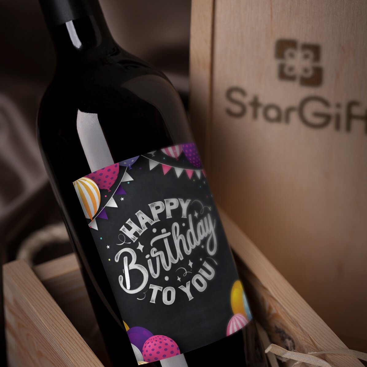 Vin personnalisé - Happy Birthday To You